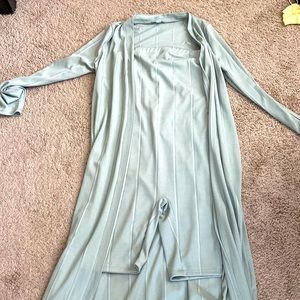 Olive green medium size fashion nova romper with sweater
